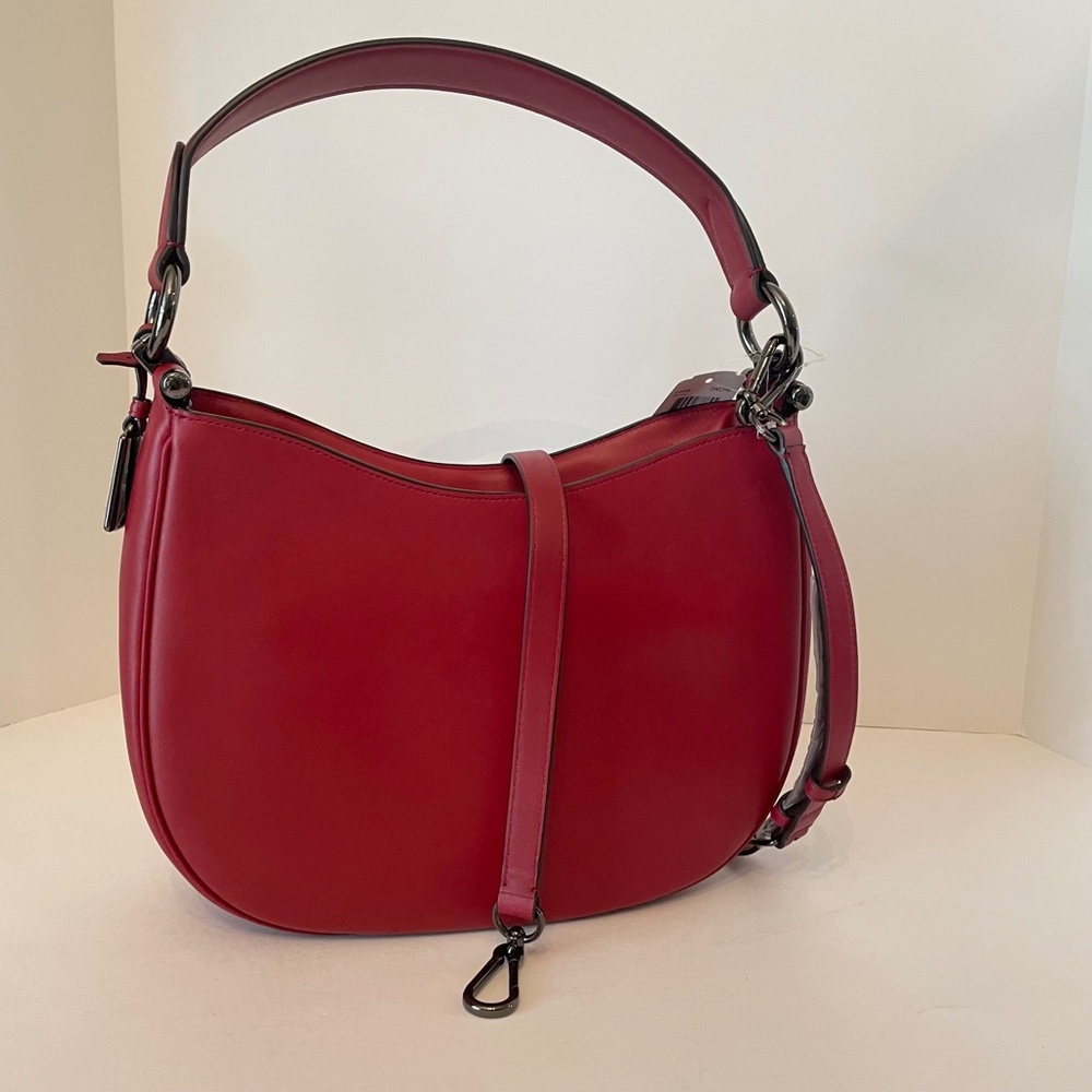 Coach Nomad Glovetanned Leather Lined Cherry Red 54446 Crossbody Bag - Picture 5 of 12